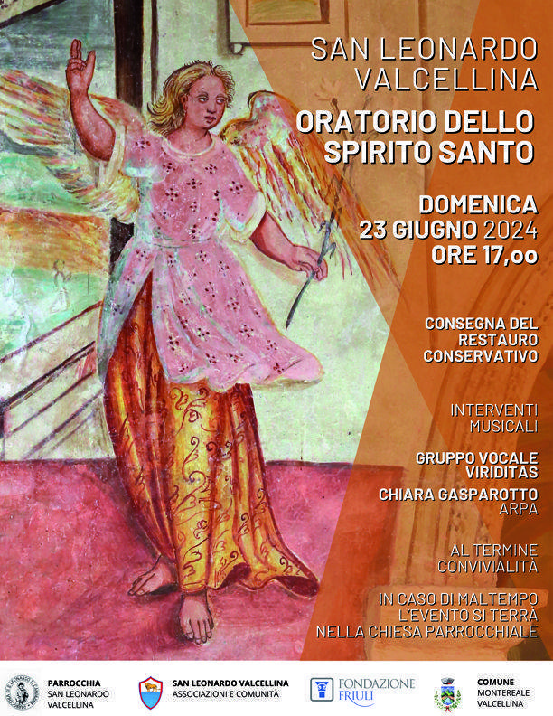 San Leonardo Valcellina, domenica 23 giugno, inaugurazione restauro oratorio Santo Spirito