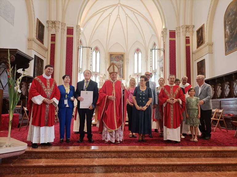 Concordia: sabato 3 agosto: cattedrale, conferita la Medaglia santo Stefano 