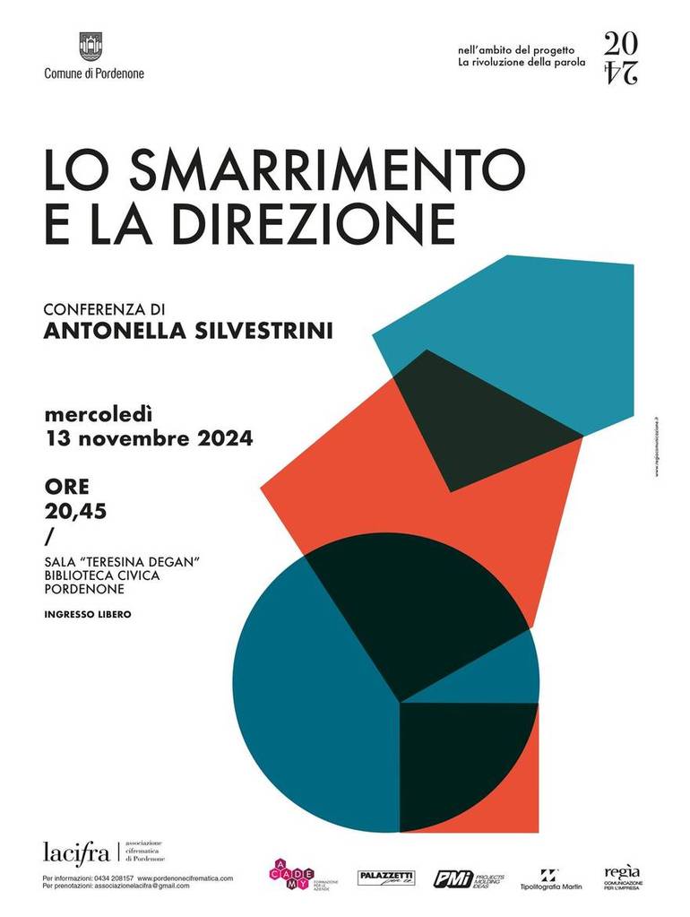 Pordenone: mercoledì 13 novembre "Lo smarrimento e la direzione"