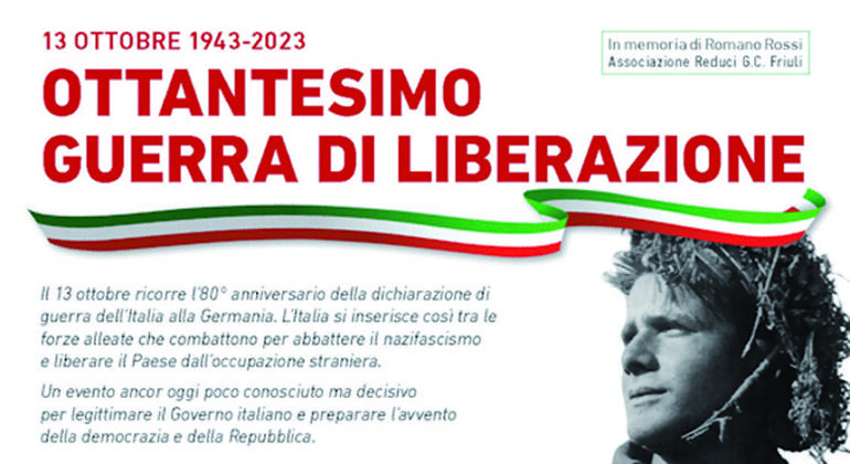 Portogruaro: il 31 ottobre convegno sull’Ottantesimo della Guerra di Liberazione Nazionale (1943-2023).